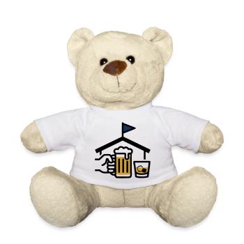 Loch 19 Clubhaus Bier Golfclub Herrenausflug - Teddy - Weiß - Vorne