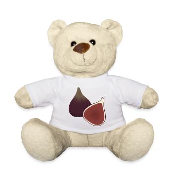 Fig Slice Botanical Print - Teddy Bear - white - Front