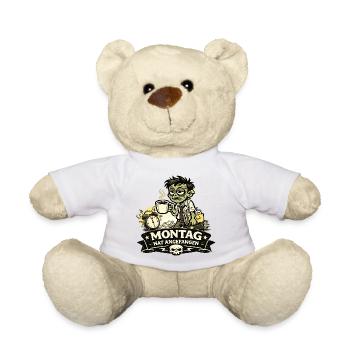 Montagsmüde Zombie im Büro - Teddy - Weiß - Vorne