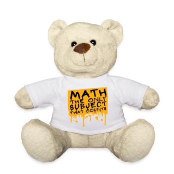 Math The Only Subject That Counts Nerd Mathe Logo - Teddy Bear - white - Front