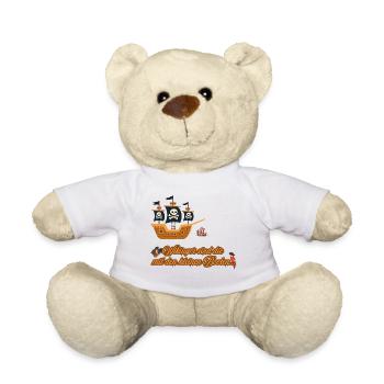 Wikinger Schiff – Piraten Skull Humor - Teddy - Weiß - Vorne