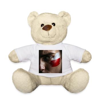 Polish Blood War Colors - Patriotic - Teddy Bear - white - Front
