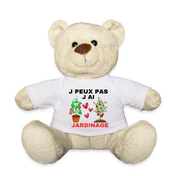 J peux pas j ai Jardinage - Nounours - blanc - Devant