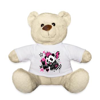 Punk Panda Graffiti Streetart Design  - Teddy - Weiß - Vorne