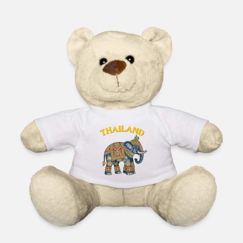 Éléphant de Thaïlande - Nounours - blanc