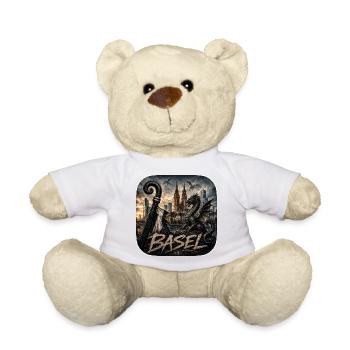 Basel Dragon Scene - Teddy Bear - white - Front