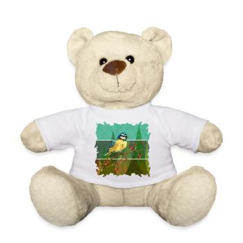 Oiseau coloré - Nounours - blanc - Devant