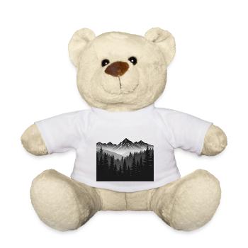 Nebelwald Bergsilhouette - Teddy - Weiß - Vorne