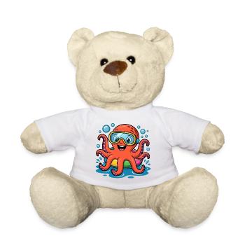 TaucherOctopus Fröhlicher Tintenfisch - Teddy - Weiß - Vorne