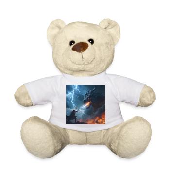 Clash with the Beast – Epischer Drachenkampf - Teddy - Weiß - Vorne