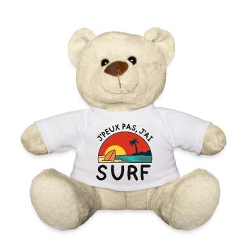 Surf au coucher de soleil palmier - Nounours - blanc - Devant