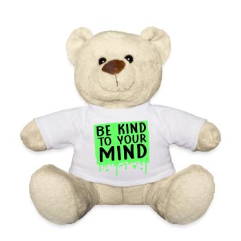 Be Kind To Your Mind Lustig Psychisch Gesund Logo - Teddy - Weiß - Vorne