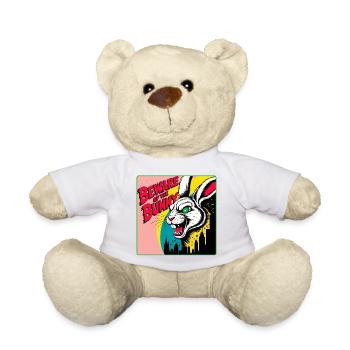 Style de bande dessinée d’horreur Bad Bunny - Nounours - blanc - Devant