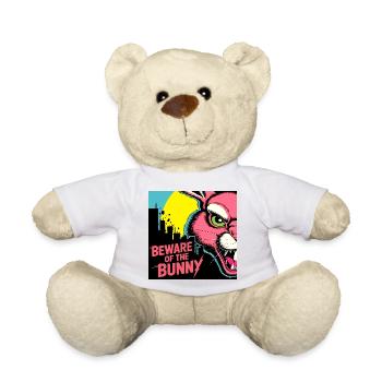 Avertissement du lapin – Pop Art - Nounours - blanc - Devant