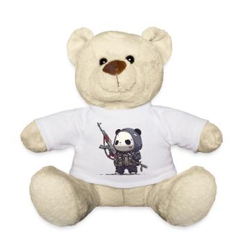 Battle Panda in Tactical Outfit - Teddy Bear - white - Front
