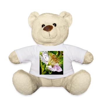 Botanische Eleganz Brombeerblüte Makro - Teddy - Weiß - Vorne