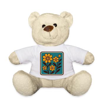 Sonnenblumen im Tealfeld - Teddy - Weiß - Vorne