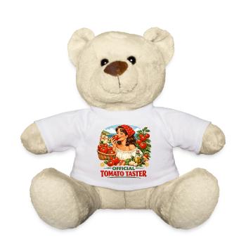 Official Tomato Taster - Tomato Girl Vintage - Teddy Bear - white - Front