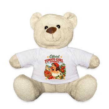 Official Tomato Girl Summer Retro Design - Teddy Bear - white - Front