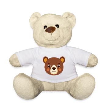 Cute bear face - Teddy Bear - white - Front