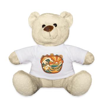Groovy Japan Welle Retro Vintage - Teddy - Weiß - Vorne