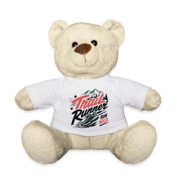 Coureur de trail. Run Wild - Nounours - blanc - Devant