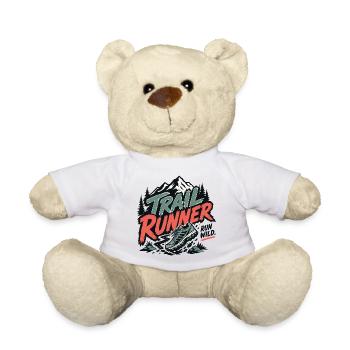 Coureur de trail. Run Wild - Nounours - blanc - Devant