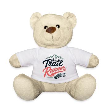 Coureur de trail. Run Wild - Nounours - blanc - Devant