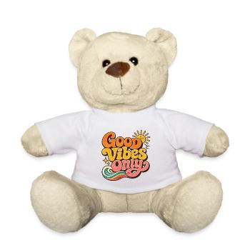 Retro Sunshine Summer Aesthetic Typography Art - Teddy Bear - white - Front