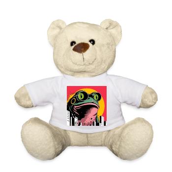 Frog Popart City - Teddy Bear - white - Front