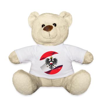 Österreich Wappen Fahne - Teddy - Weiß - Vorne