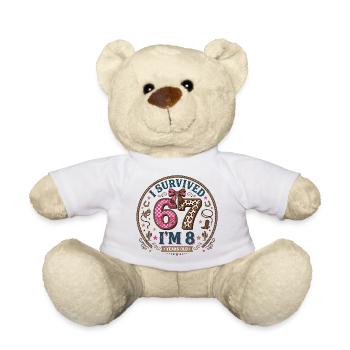 Geburtstagsgeschenk für ein 8-jähriges Western Cowboy-Mädchen - Teddy - Weiß - Vorne
