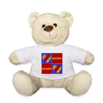 Baden Herz Quadrat - Teddy - Weiß - Vorne