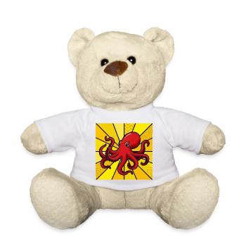 Octopus - Teddy Bear - white - Front
