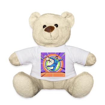 Néon Pop Tennis Star Style Rétro - Nounours - blanc - Devant