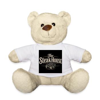 Le logo du SteakHouse - Nounours - blanc - Devant