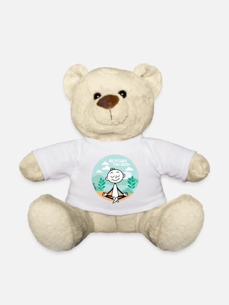 Achtsam-Faulenzen.Beruhigendes Yoga Natur Motiv. - Teddy - Weiß