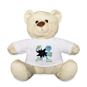 Moderner Cartoon-Basketballstar - Teddy - Weiß - Vorne