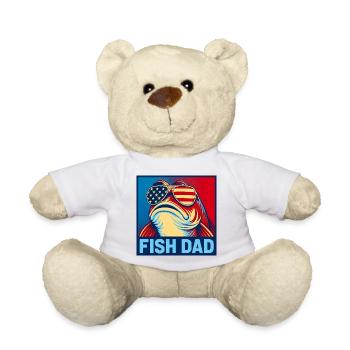 Patriotic Fish Dad – Funny Fish Dad for - Teddy Bear - white - Front