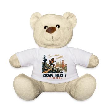 Trail Running - Escape the City. Hit the Trail - Teddy Bear - white - Front