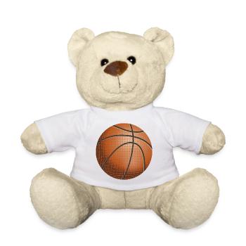 Texture pointée de ballon de basket - Nounours - blanc - Devant