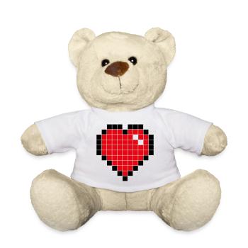 Cœur - Nounours - blanc - Devant