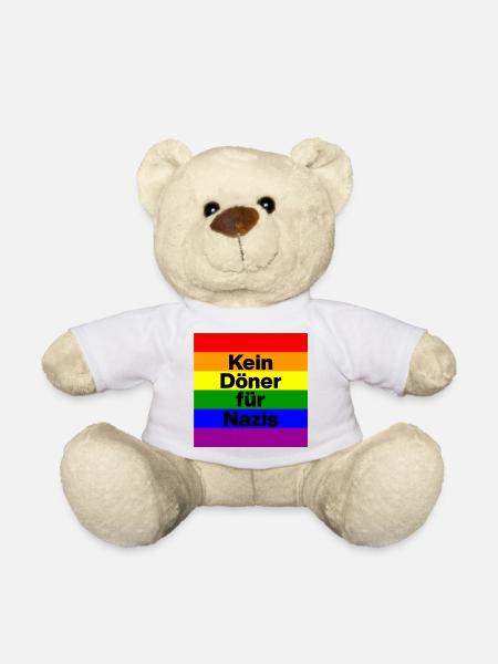 PAS DE KEBAB POUR LES NAZIS, PLUS JAMAIS PLUS MAINTENANT, PAS DE NZS - Nounours - blanc