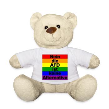 NEIN DIE AFD IST KEINE ALTERNATIVE, NIE WIEDER - Teddy - Weiß - Vorne