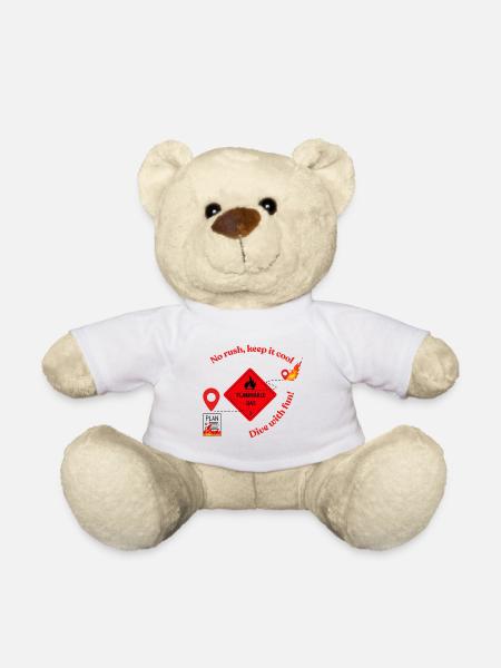 No Rush Keep It Cool - Driver Humor - Teddy Bear - white
