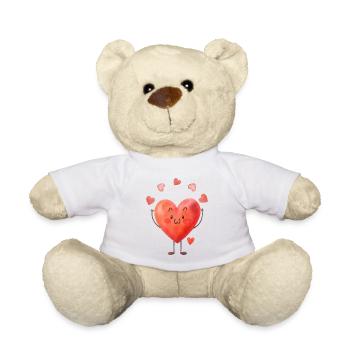 Herz jongliert mit Liebe - Teddy - Weiß - Vorne
