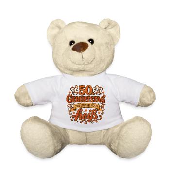 50. Geburtstag: Immer heiß - Teddy - Weiß - Vorne