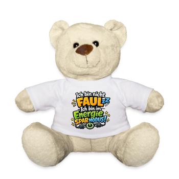 Ich bin nicht faul, ich bin im Sparmodus - Teddy - Weiß - Vorne