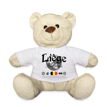 Souvenir de voyage streetwear de Liège en Belgique - Nounours - blanc - Devant