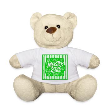 Tennis Meister 2026, Kreisliga Sieger grün - Teddy - Weiß - Vorne